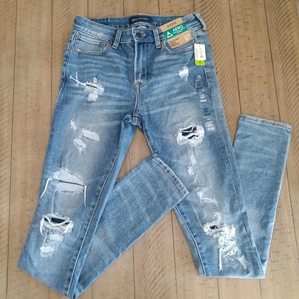 Aeropostale Stacked Ultra Skinny Jeans Women's 29w 30L